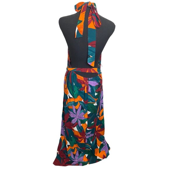 ELOQUII Plus Size 22/24 Printed Halter Dress safari printed block NEW - Picture 3 of 15